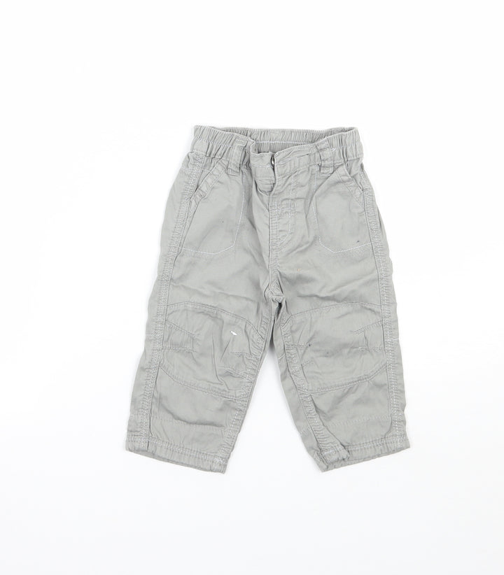 George Baby Grey Cargo Trousers Size 3-6 Months