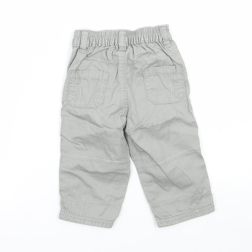 George Baby Grey   Cargo Trousers Size 3-6 Months