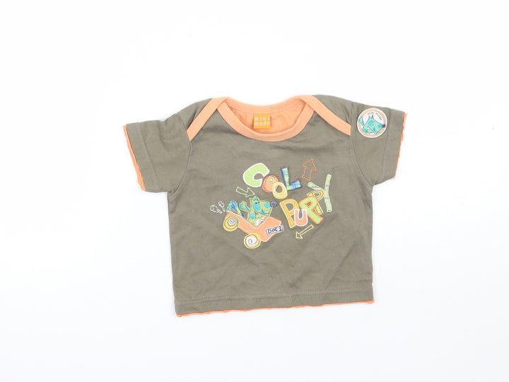 Mini mode Baby Brown   Basic T-Shirt Size 0-3 Months