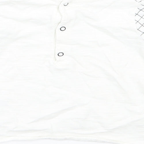 NEXT Baby White Check  Basic T-Shirt Size 3-6 Months