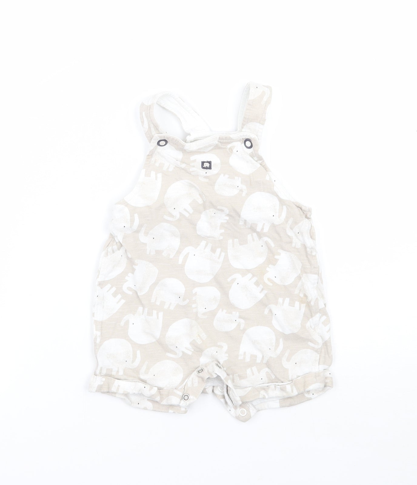 Nutmeg Baby Beige Geometric  Babygrow One-Piece Size 6-9 Months