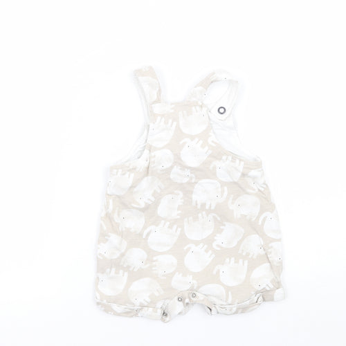 Nutmeg Baby Beige Geometric  Babygrow One-Piece Size 6-9 Months