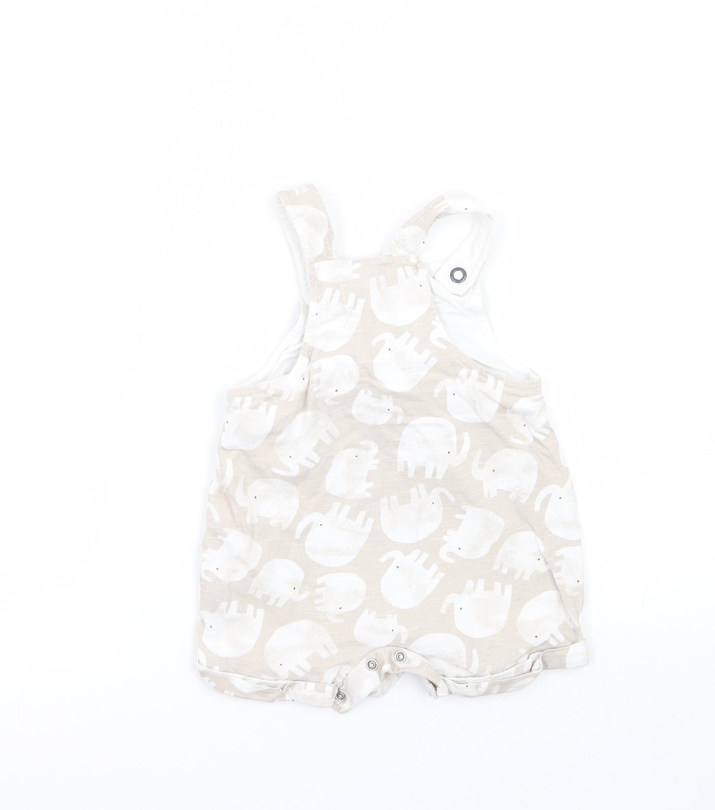 Nutmeg Baby Beige Geometric  Babygrow One-Piece Size 6-9 Months