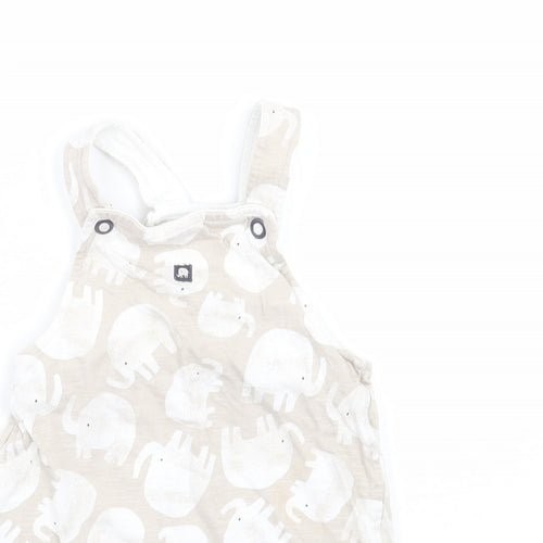 Nutmeg Baby Beige Geometric  Babygrow One-Piece Size 6-9 Months