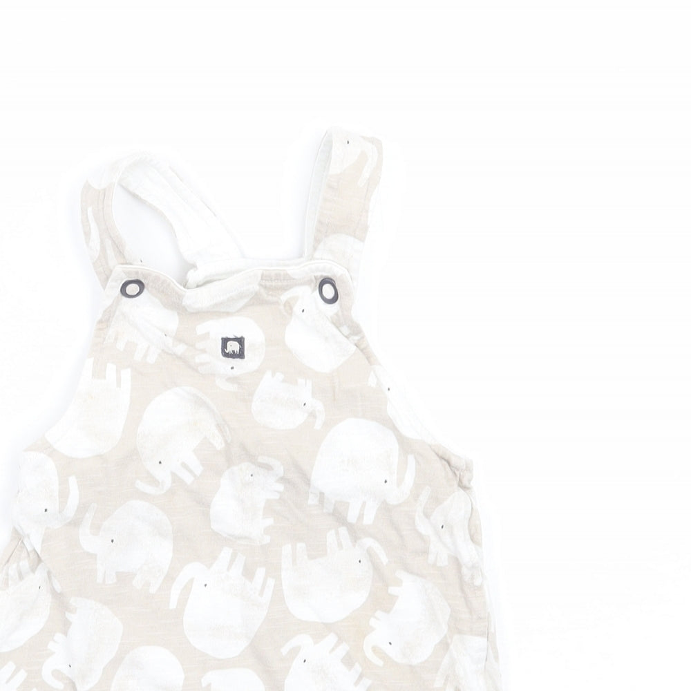 Nutmeg Baby Beige Geometric  Babygrow One-Piece Size 6-9 Months