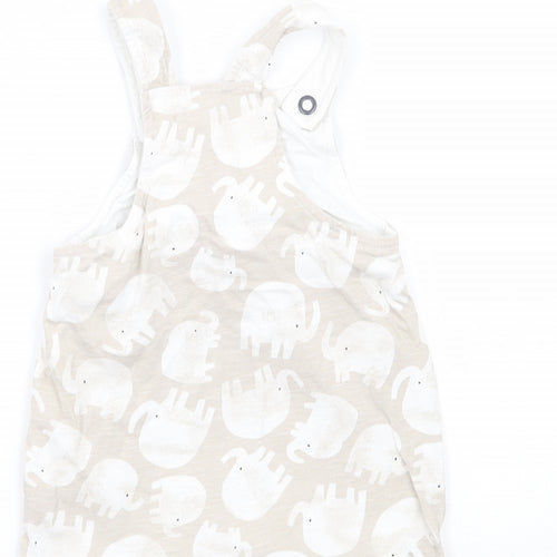 Nutmeg Baby Beige Geometric  Babygrow One-Piece Size 6-9 Months