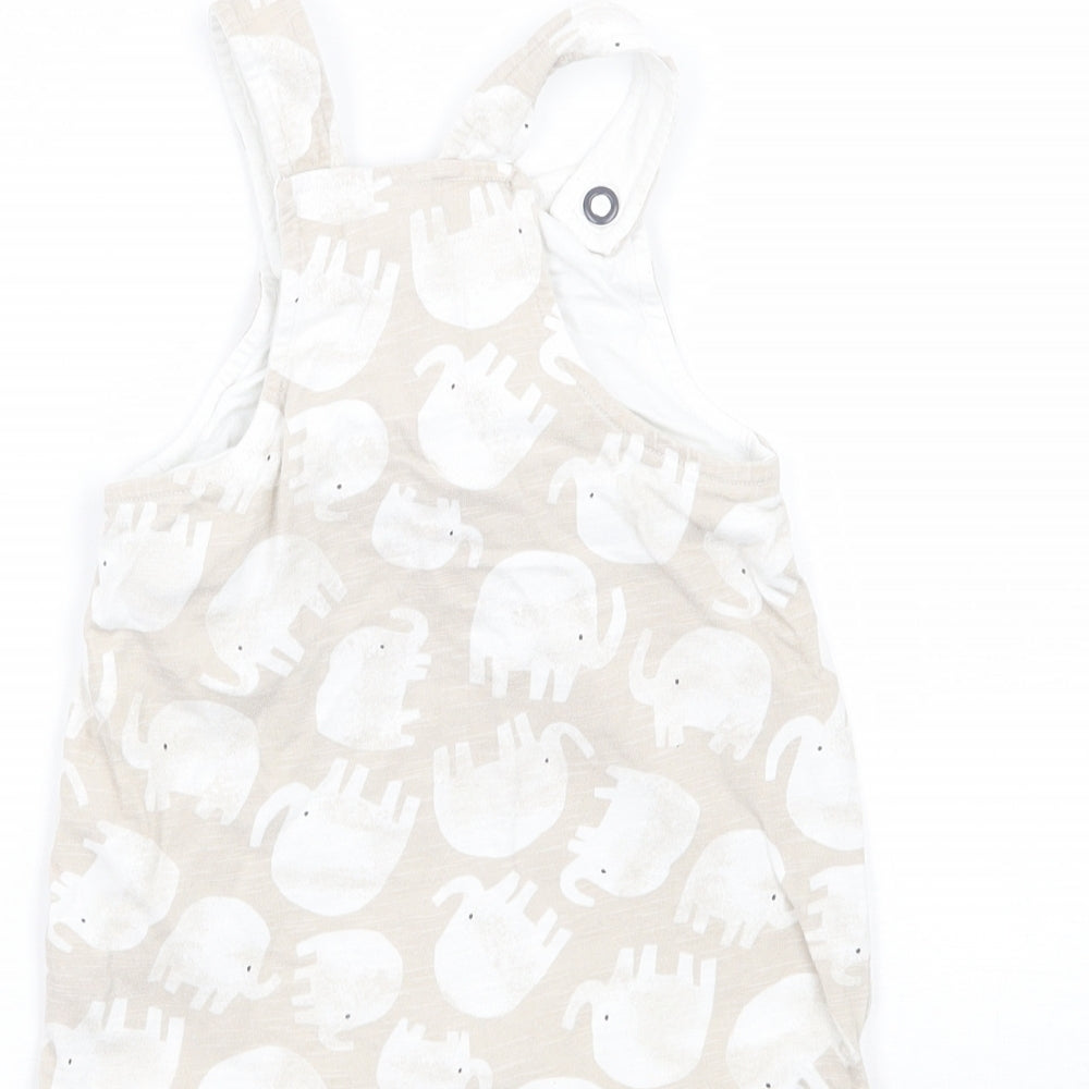 Nutmeg Baby Beige Geometric  Babygrow One-Piece Size 6-9 Months