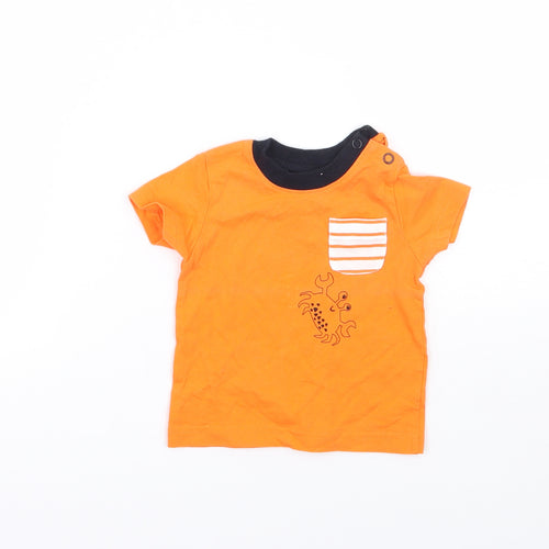 Nutmeg Baby Orange   Basic T-Shirt Size 3-6 Months