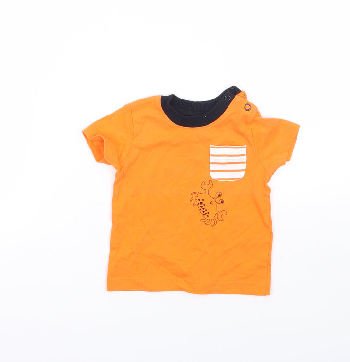 Nutmeg Baby Orange   Basic T-Shirt Size 3-6 Months
