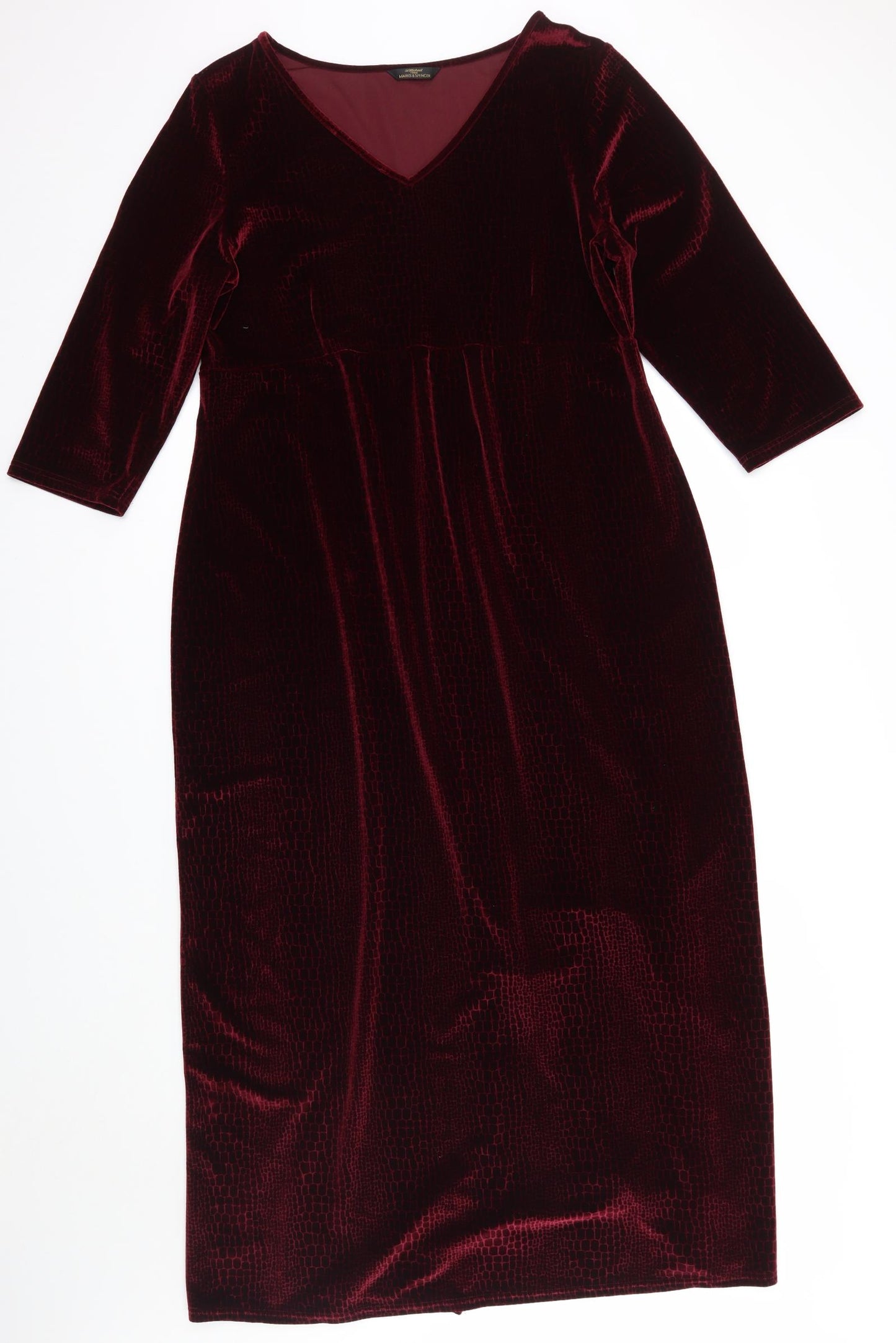 Marks and Spencer Womens Red Animal Print  A-Line  Size 20