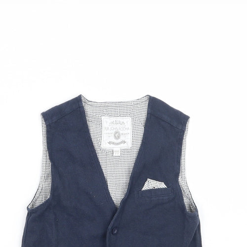 RJR.John Rocha Boys Blue   Jacket Waistcoat Size 2-3 Years