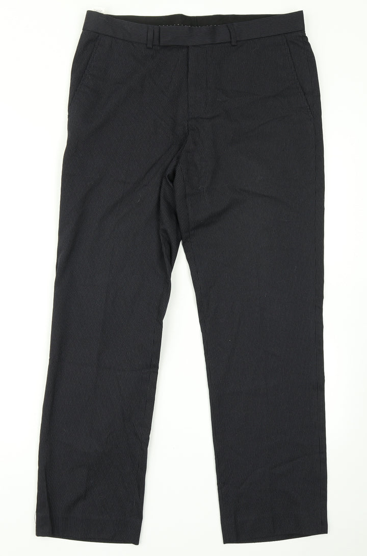 Burton Mens Blue Striped Dress Pants Trousers Size 32 in L26 in