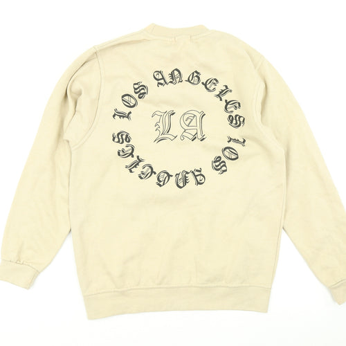 Boohoo Womens Beige   Pullover Sweatshirt Size S