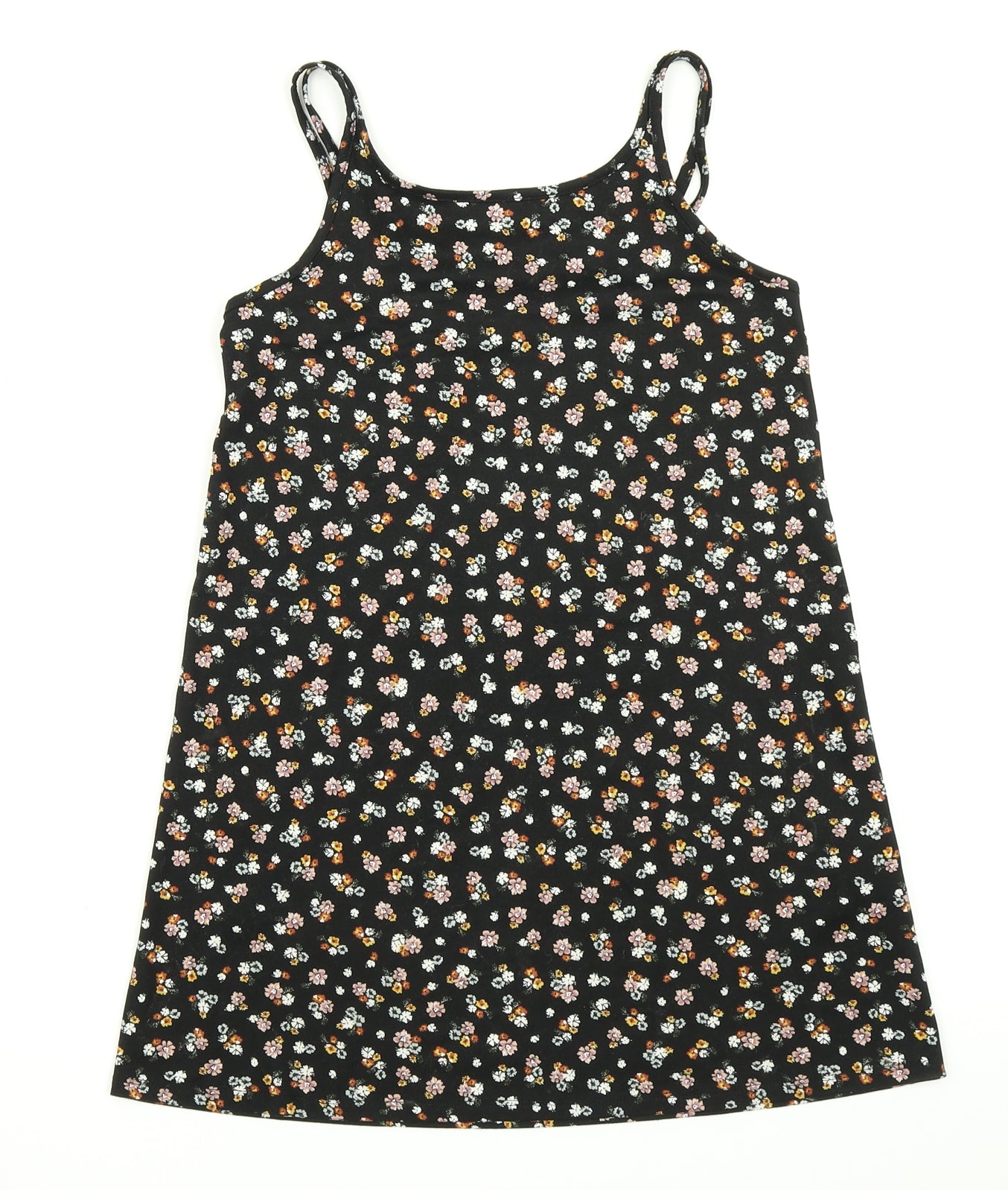 Primark Girls Black Floral  A-Line  Size 8-9 Years