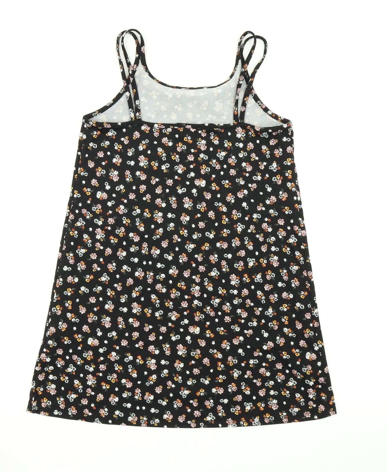 Primark Girls Black Floral  A-Line  Size 8-9 Years