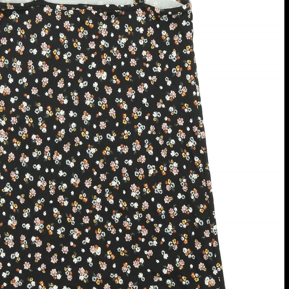 Primark Girls Black Floral  A-Line  Size 8-9 Years