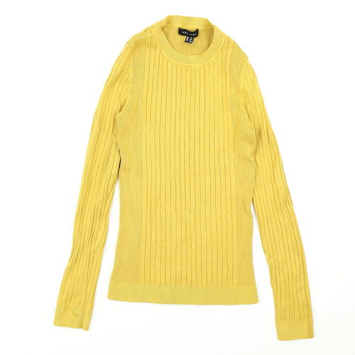 New Look Womens Yellow  Knit Pullover Jumper Size 12