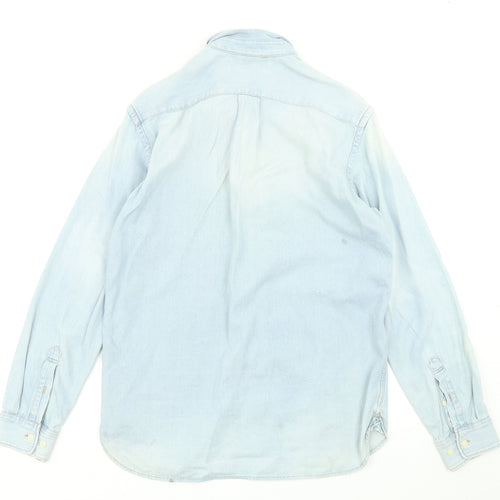 H&M Mens Blue  Denim  Button-Up Size S