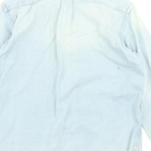 H&M Mens Blue  Denim  Button-Up Size S