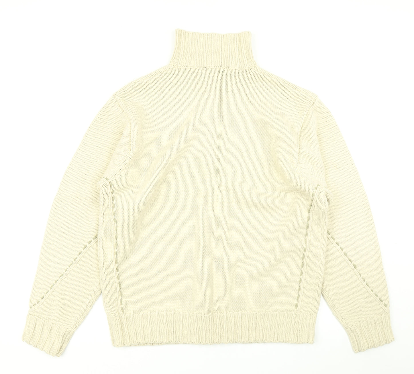 Reefer Mens Beige  Knit Cardigan Jumper Size XL