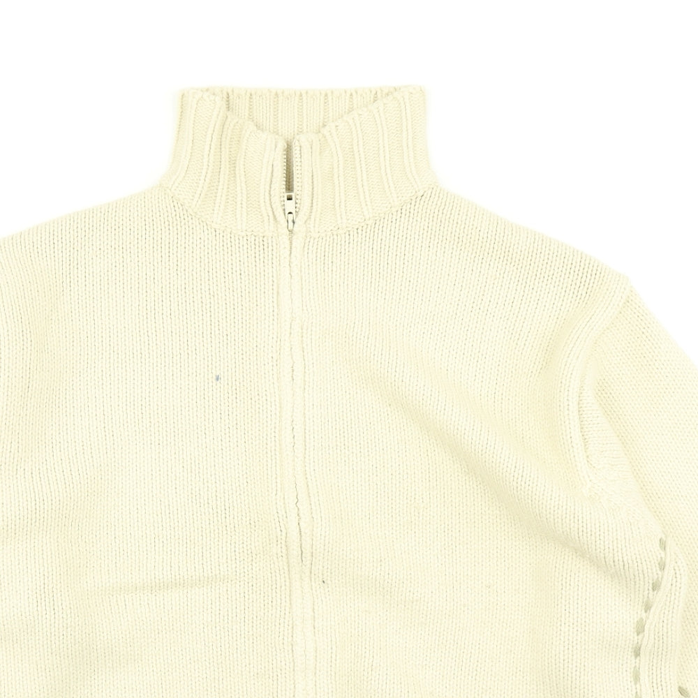 Reefer Mens Beige  Knit Cardigan Jumper Size XL