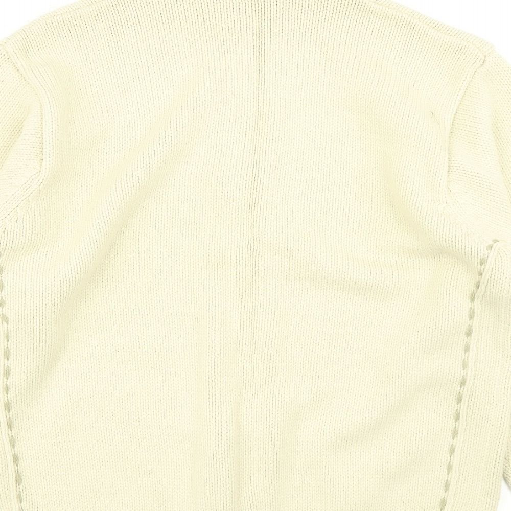 Reefer Mens Beige  Knit Cardigan Jumper Size XL