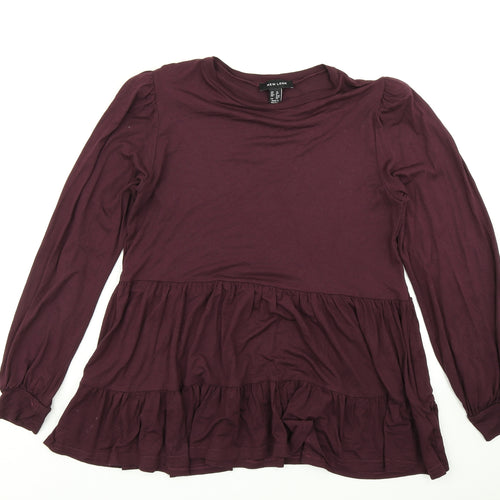 New Look Womens Purple   Basic T-Shirt Size 12