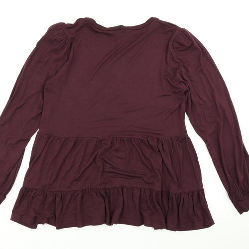 New Look Womens Purple   Basic T-Shirt Size 12