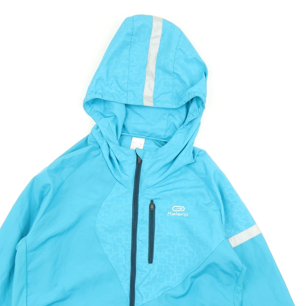 Kalenji Girls Blue   Rain Coat Coat Size 14 Years