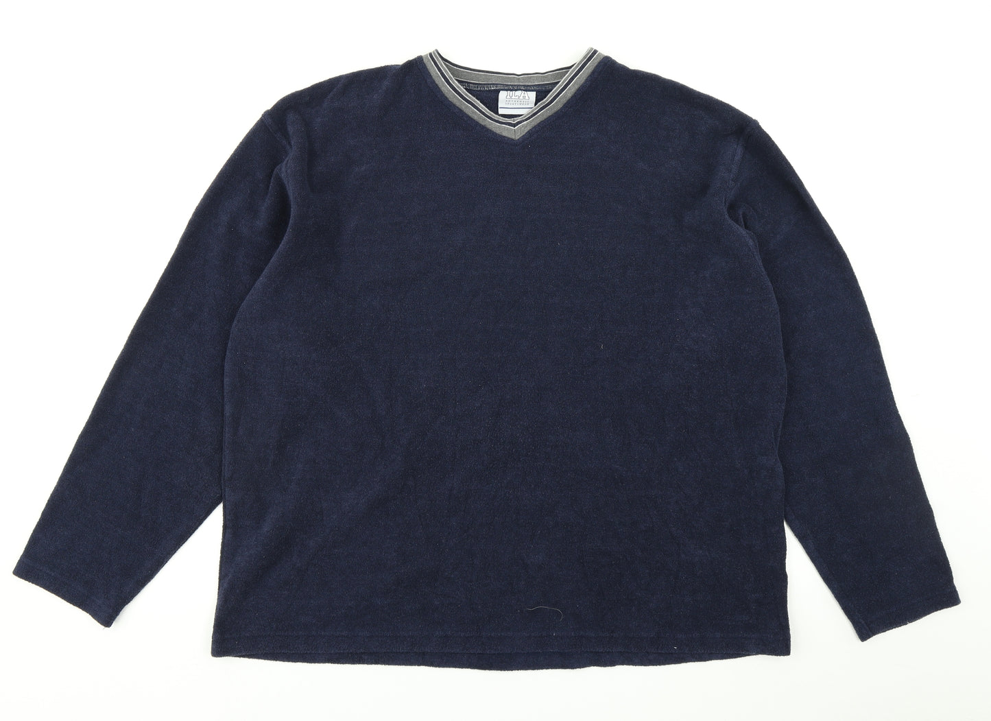 ILA Authentic Sportswear Mens Blue  Fleece Pullover Sweatshirt Size L