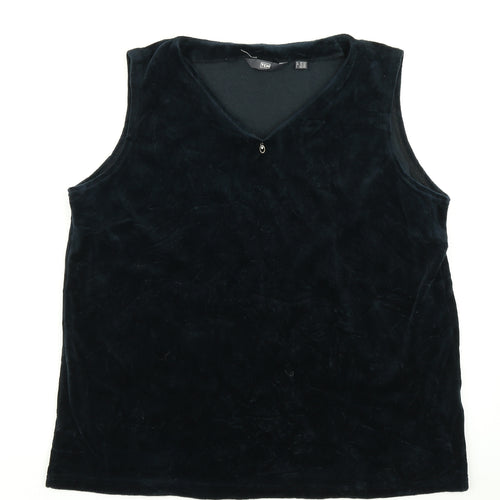 TCM Womens Blue  Velour Basic Tank Size 16