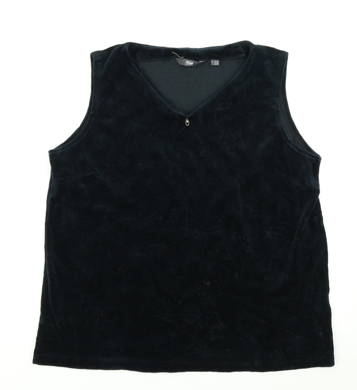 TCM Womens Blue  Velour Basic Tank Size 16