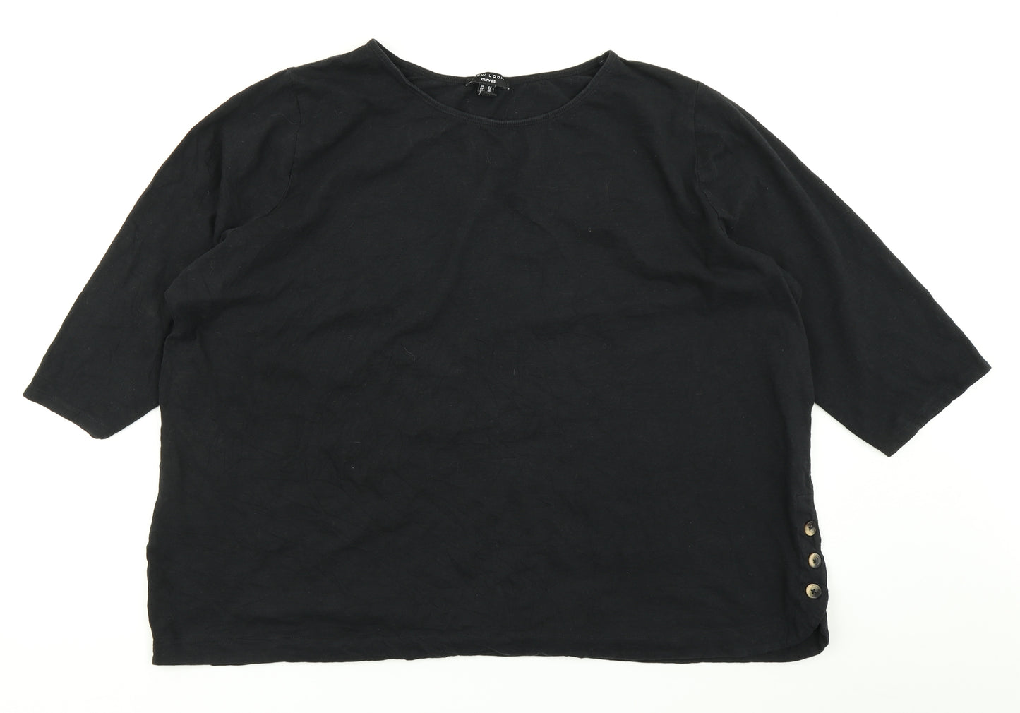 New Look Womens Black   Cropped T-Shirt Size 24