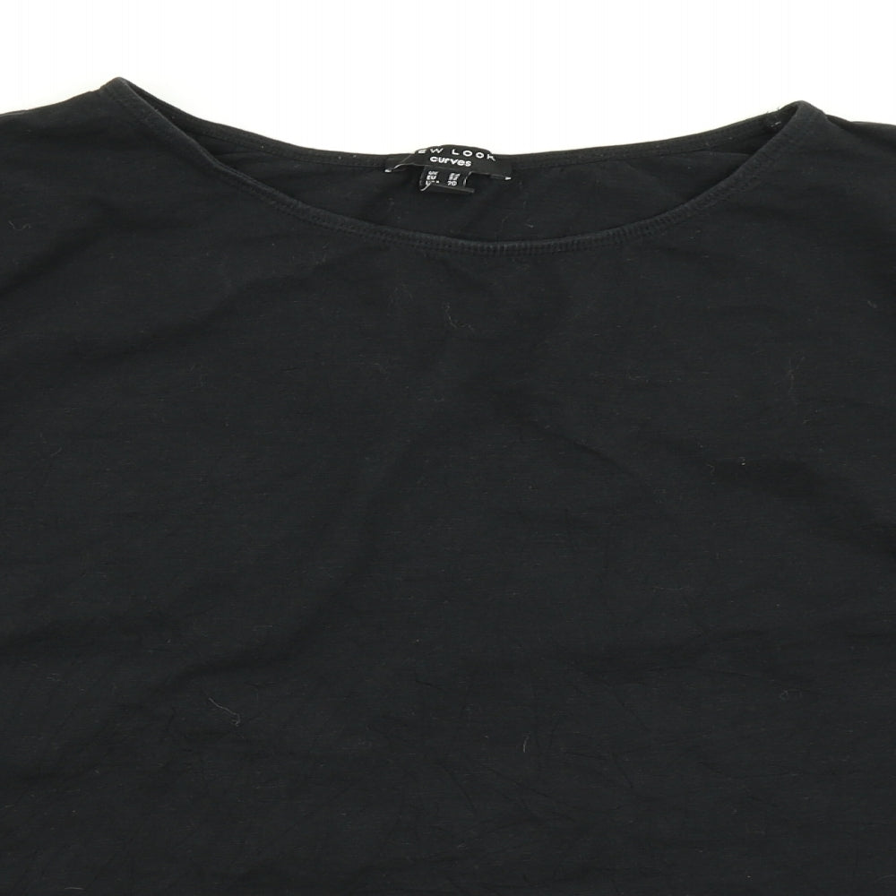 New Look Womens Black   Cropped T-Shirt Size 24