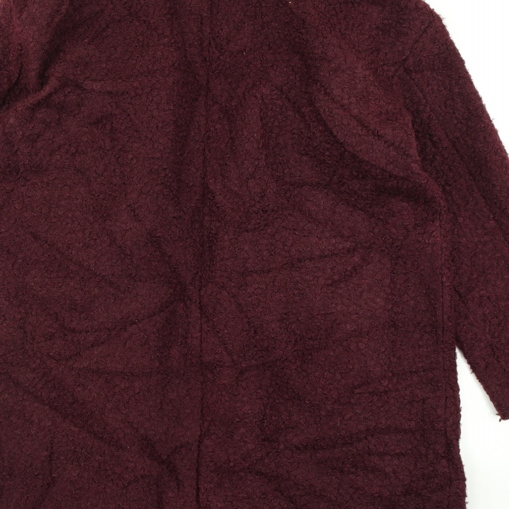 Principles Womens Purple  Fleece Overcoat Coat Size 16  - Teddy Coat
