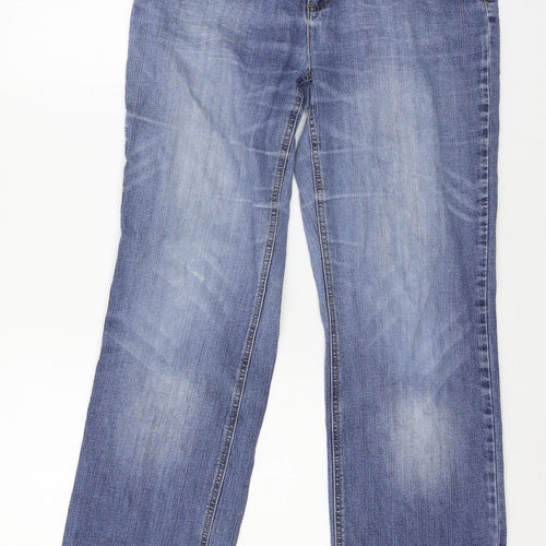 John Bane Womens Blue  Denim Straight Jeans Size 14 L29 in
