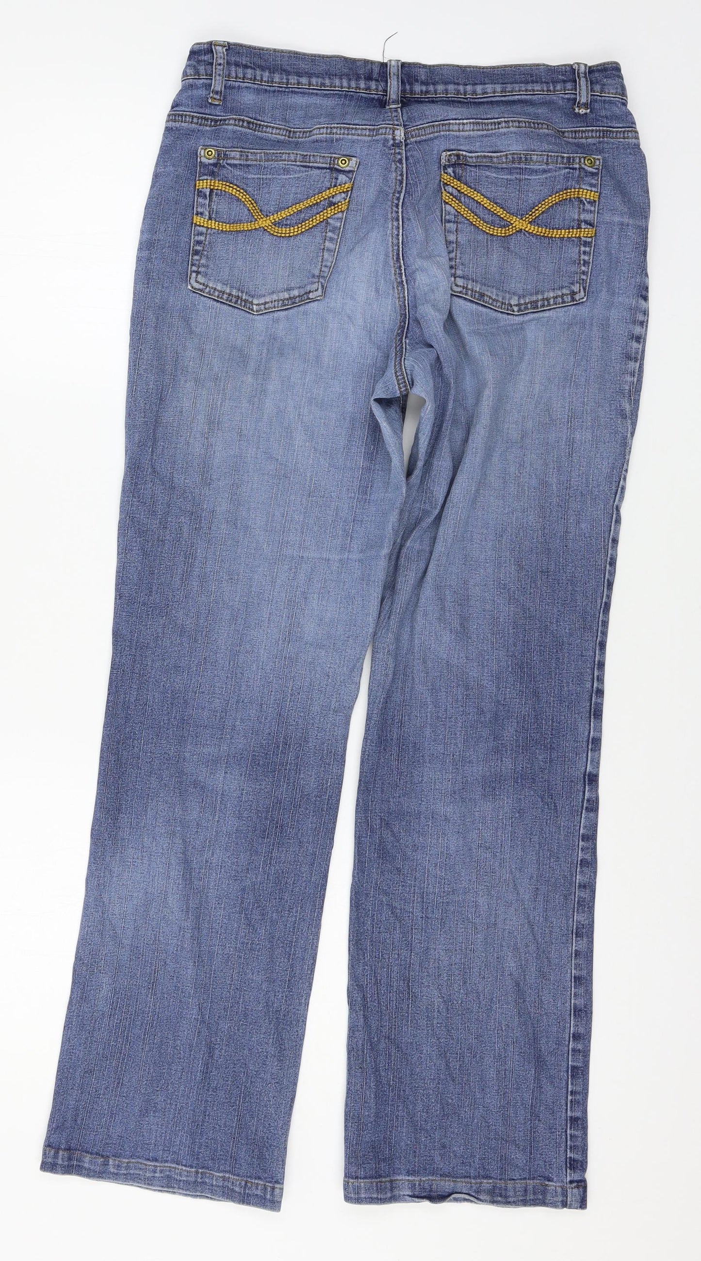 John Bane Womens Blue  Denim Straight Jeans Size 14 L29 in