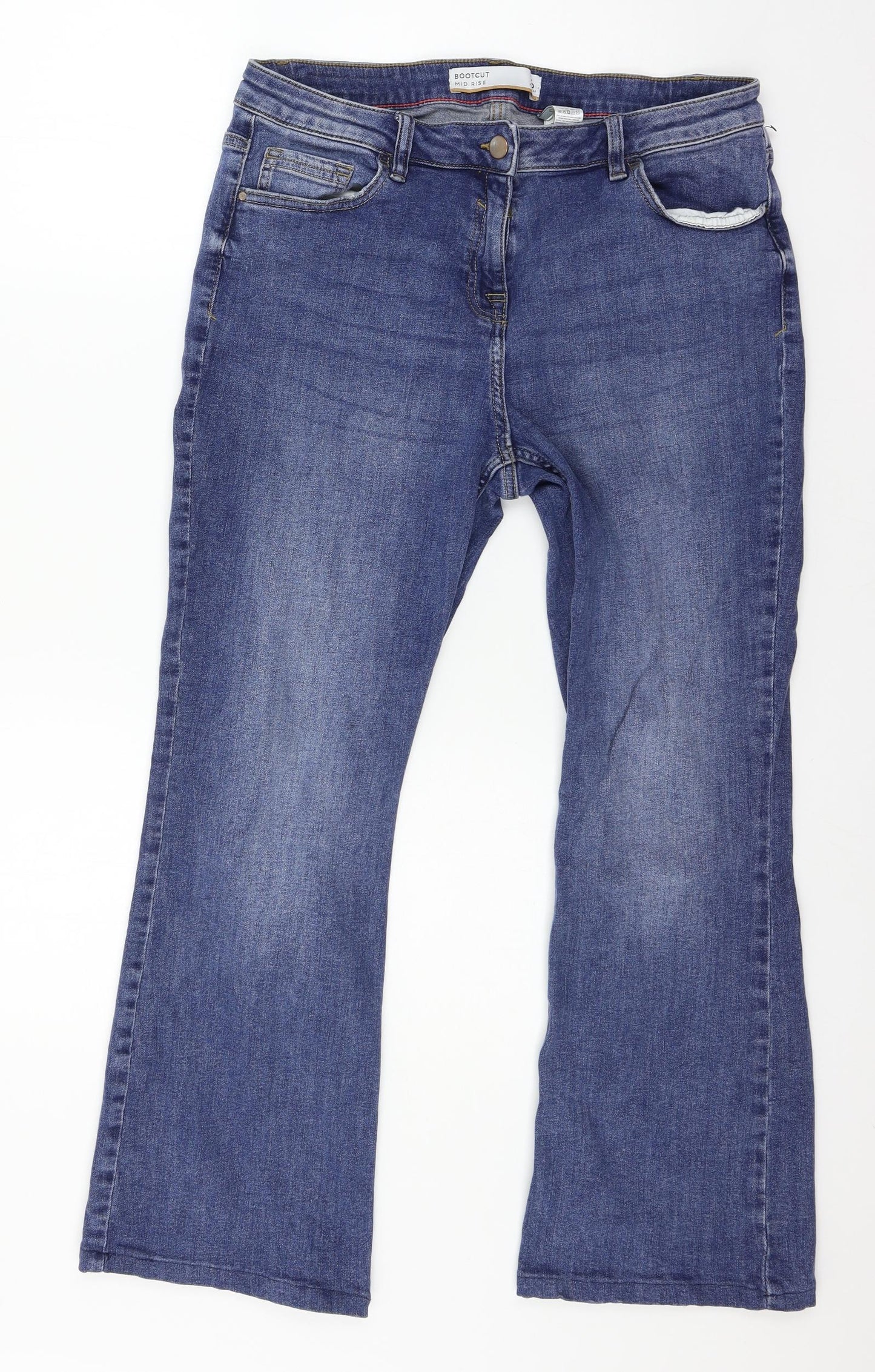 NEXT Womens Blue  Denim Straight Jeans Size 16 L25 in