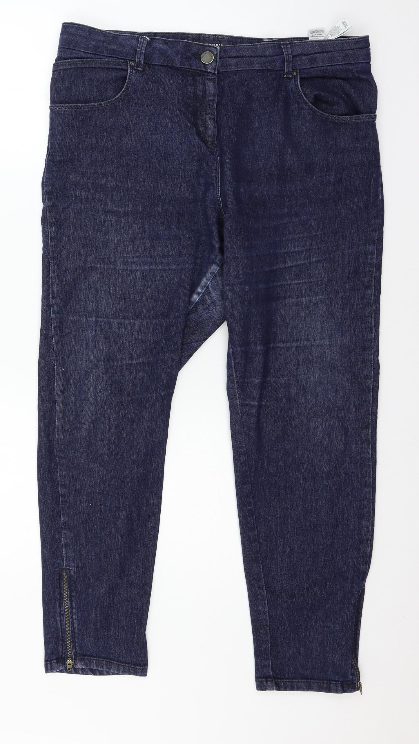 Marks and Spencer Womens Blue  Denim Skinny Jeans Size 20 L26 in