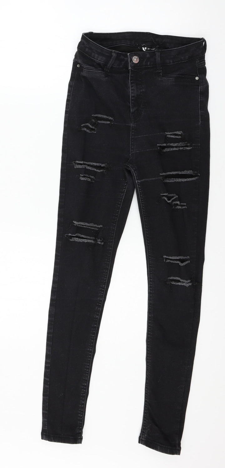 Very Womens Black Denim Skinny Jeans Size 6 L25 in