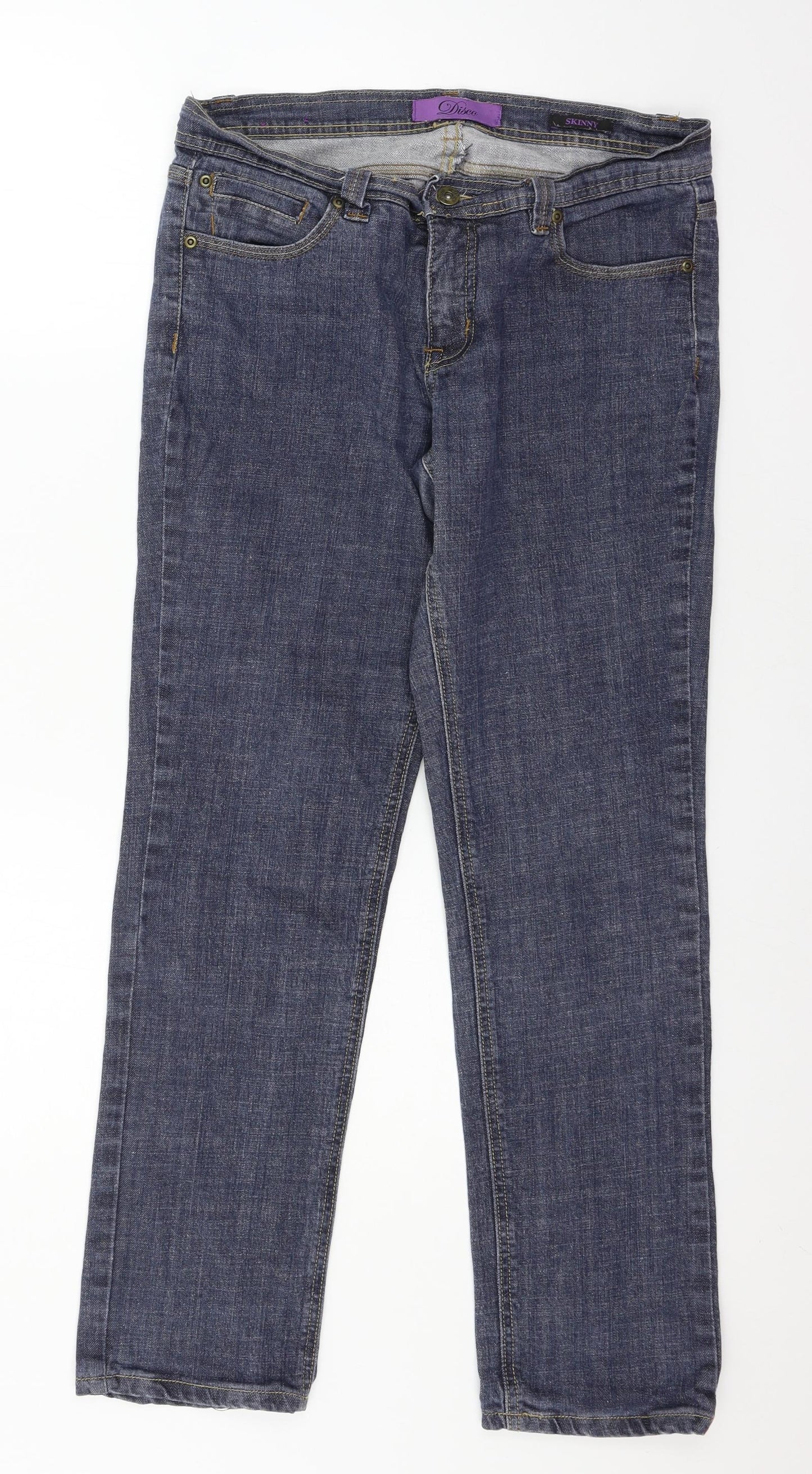 House of Denim Womens Blue  Denim Straight Jeans Size 14 L28 in