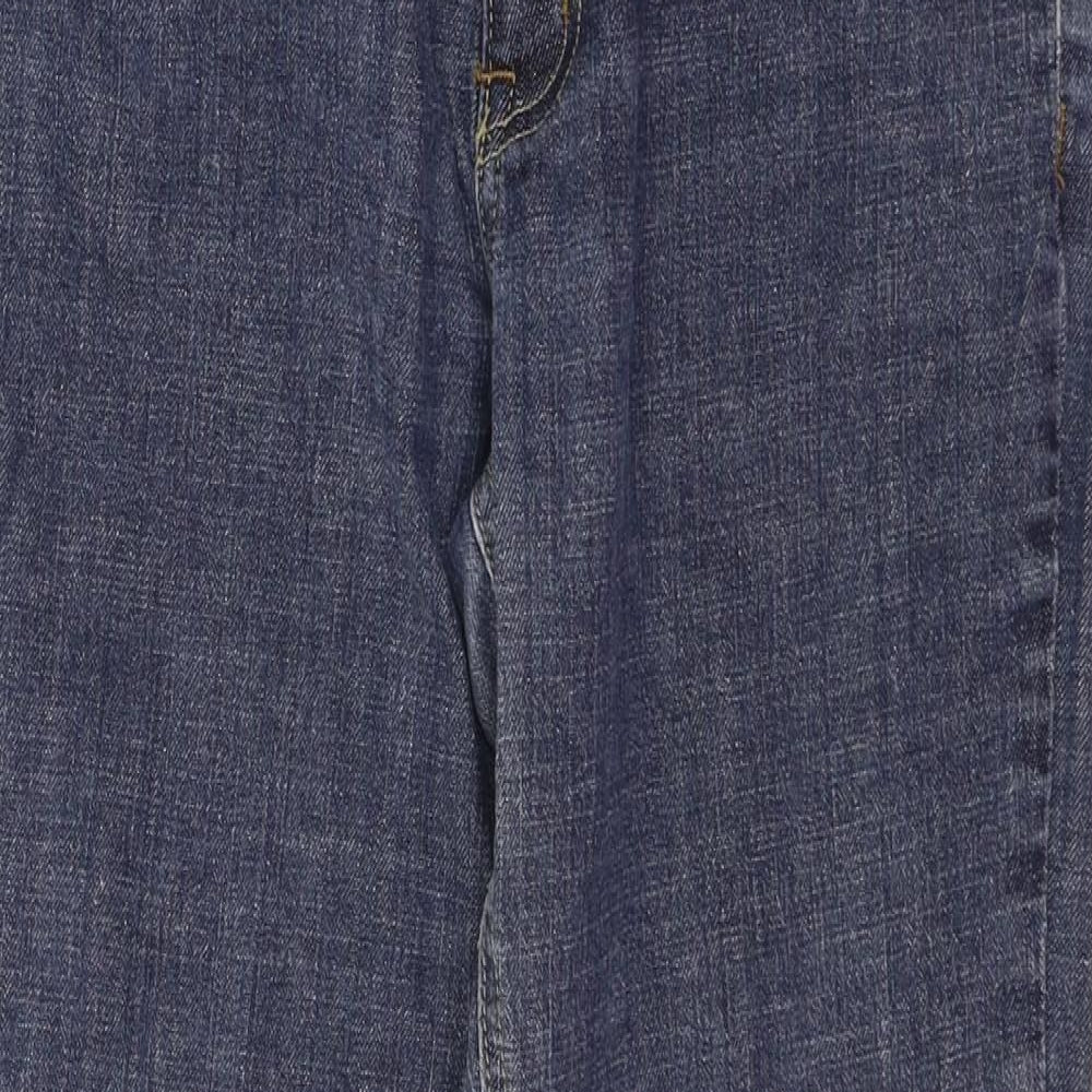 House of Denim Womens Blue  Denim Straight Jeans Size 14 L28 in