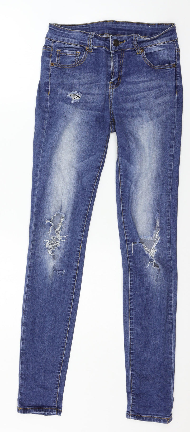 Amisu Womens Blue  Denim Skinny Jeans Size 28 in L30 in