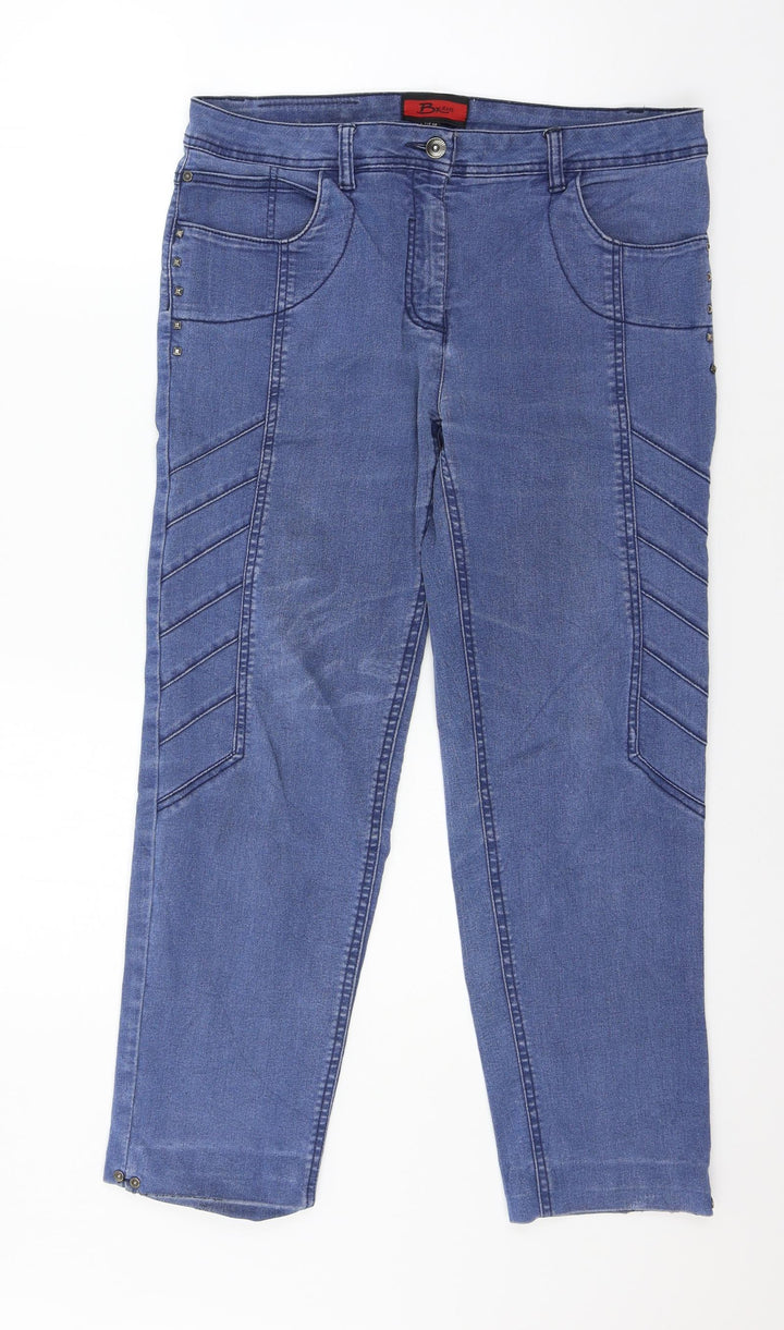 Bx Womens Blue Denim Straight Jeans Size 12 L26 in