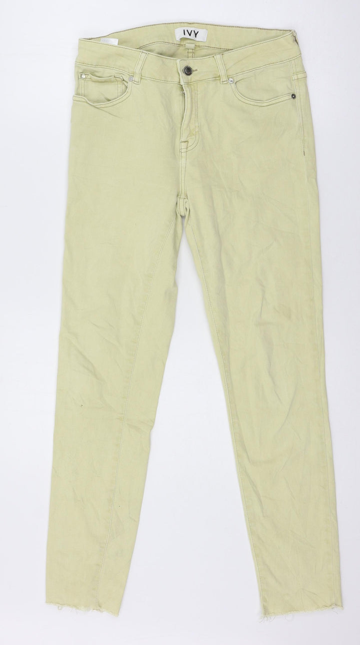 Ivy Womens Beige Denim Skinny Jeans Size 28 in L27 in