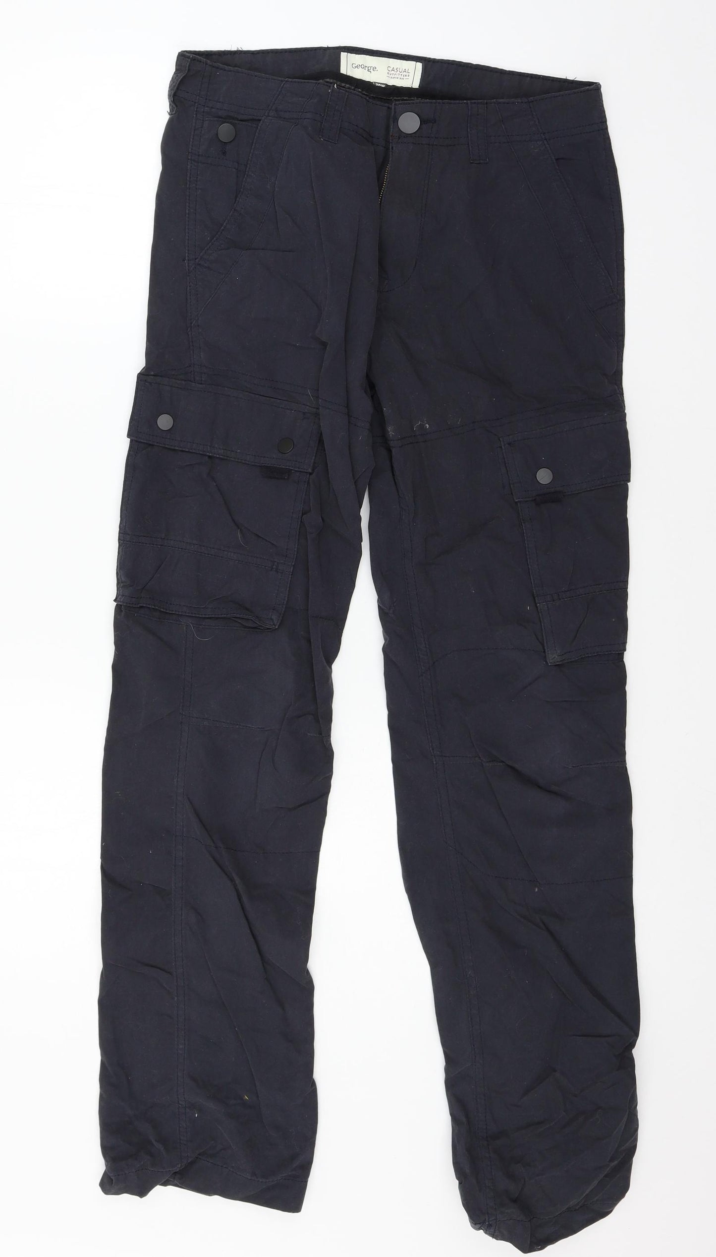 George Mens Blue   Cargo Trousers Size 30 in L31 in