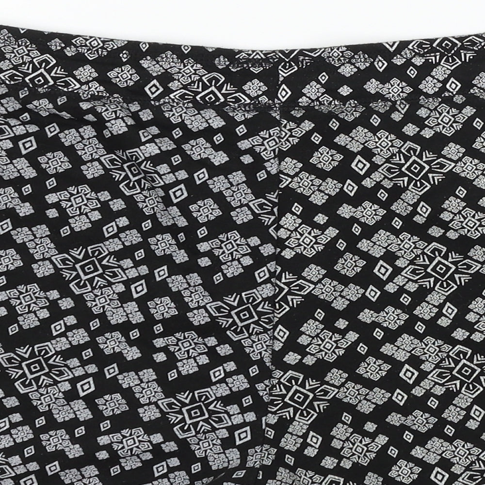 Peacocks Womens Blue Geometric Jersey Sweat Shorts Size 12