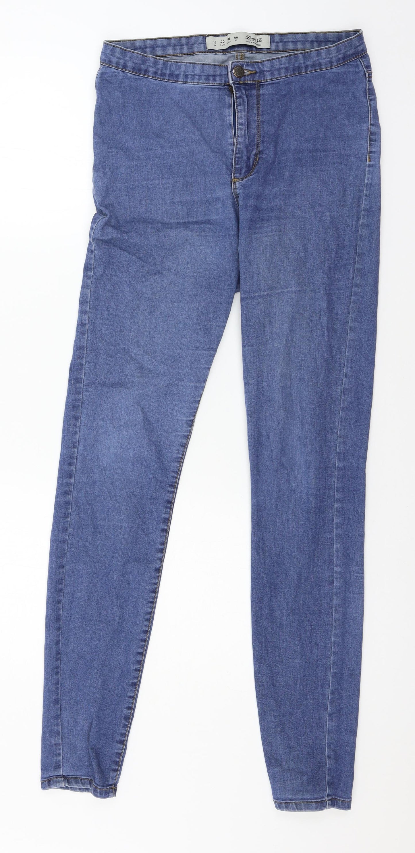 Denim & Co. Womens Blue  Denim Skinny Jeans Size 14 L30 in