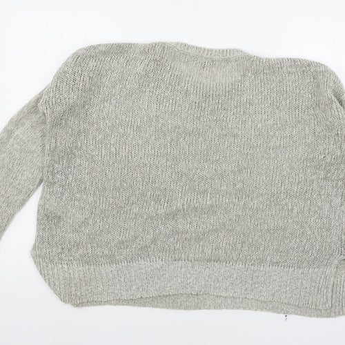 New Look Womens Grey  Knit Pullover Jumper Size M