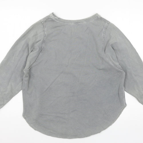 Zara Womens Grey Batik Jersey Pullover Sweatshirt Size S